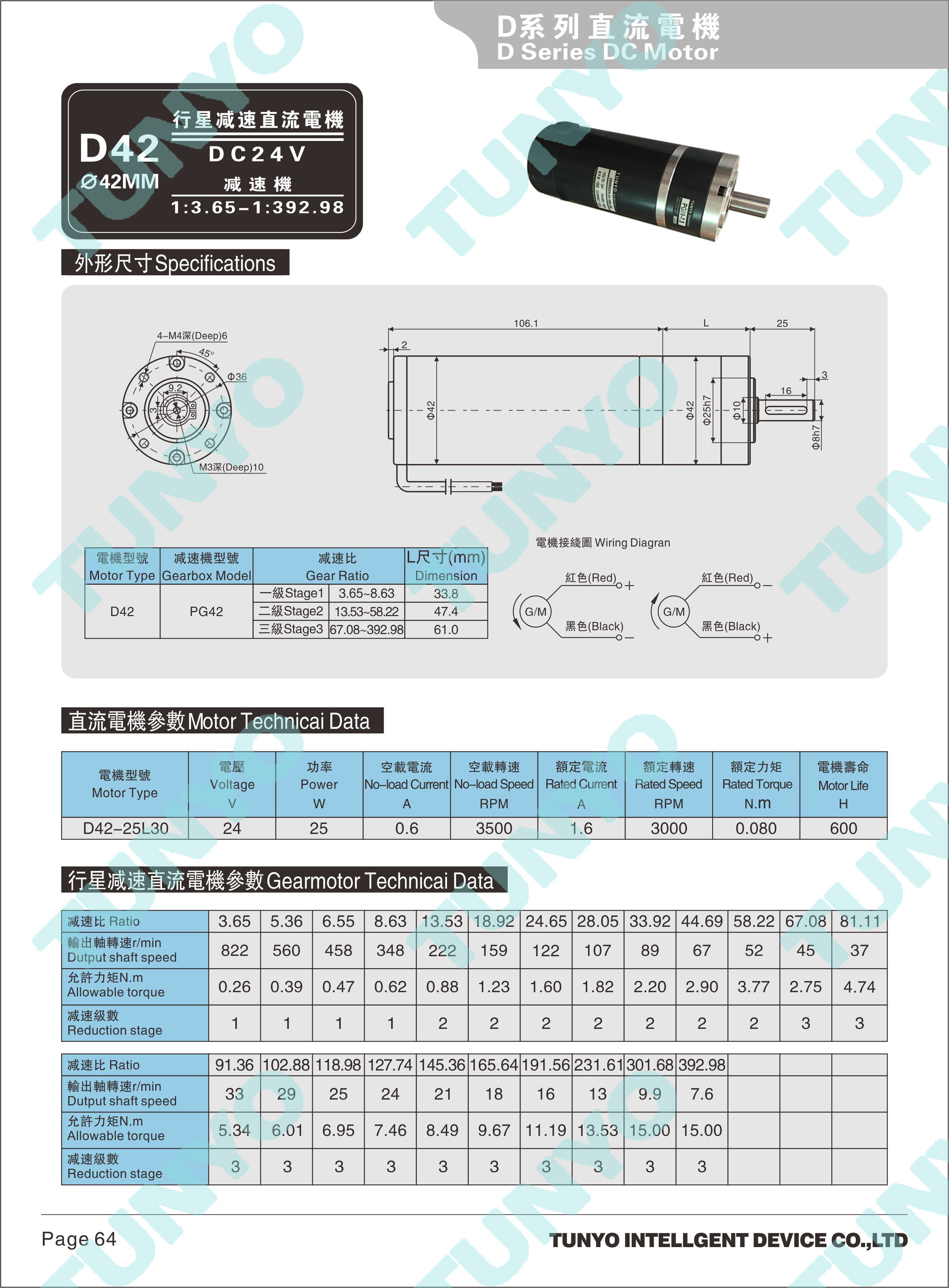 DM60-PG60-(25W)行星减速直流电机